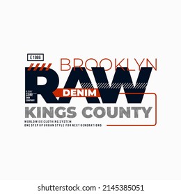 brooklyn typography for print t shirt and apparel