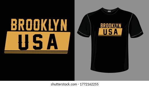 Brooklyn typography t shirt design vector,t-shirt graphics