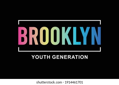 Brooklyn typography t shirt design,vector illustration