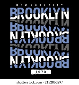 brooklyn typography tee shirt design graphic print