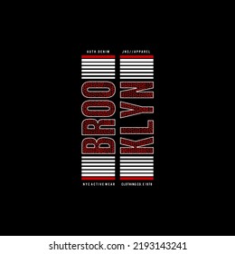 ilustración vectorial de diseño de camisetas de tipografía de brooklyn.