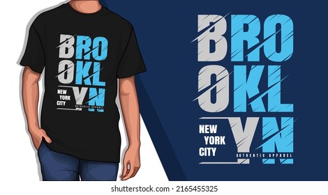 Brooklyn typography tshirt design print