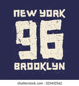 Tipografía de Brooklyn, gráficos de camisetas