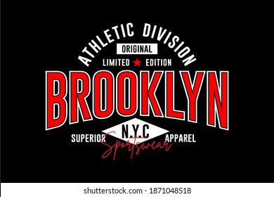 Brooklyn typography, t-shirt graphics, vectors