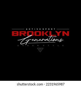 Brooklyn typography, t-shirt graphics, vectors