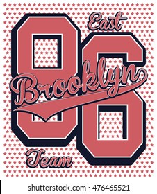 Brooklyn typography, t-shirt graphics, vectors