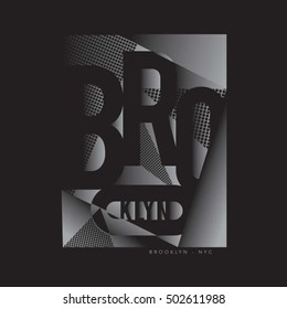 Brooklyn typography, t-shirt graphics, vectors