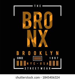  Brooklyn typography for t-shirt print and other uses. Design graphic. Vector image.