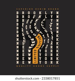 vector tipográfico de brooklyn, diseño gráfico, ilustración de moda, para camiseta de impresión de estilo casual 