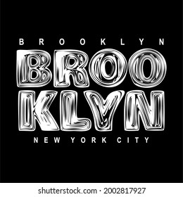 Brooklyn Typografie, Vektorgrafik zum Shirt-Druck.