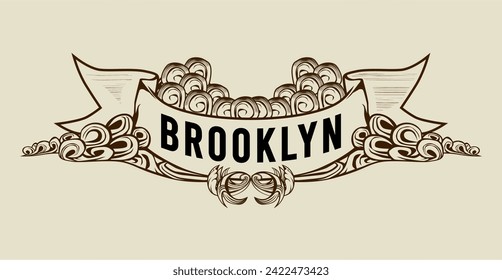 vector tipográfico de brooklyn urbano para camiseta de impresión