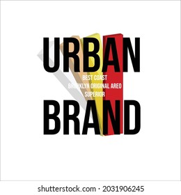 brooklyn urban brand lettering typography design graphic for t-shirt print vector illustration