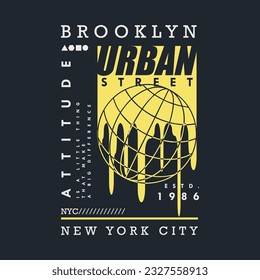 brooklyn urban city graphic t shirt