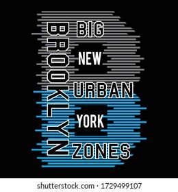 brooklyn urban new york typography, vector illustration for print