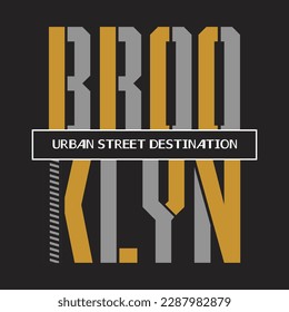 brooklyn urban street destination,design typography vector illustration