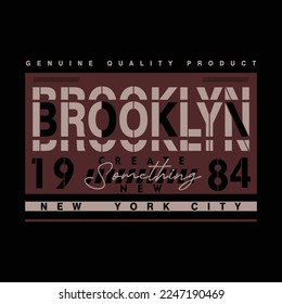 brooklyn urban style, lettering, striped abstract, typography design vector, graphic illustration, for t shirt 