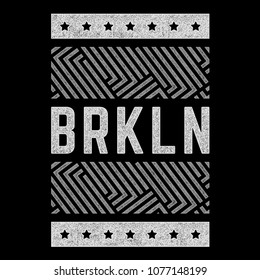 Brooklyn. Urban style. Retro design for t-shirt. Vintage poster.