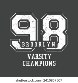 brooklyn varsity champions city big number league athletic college usa america 