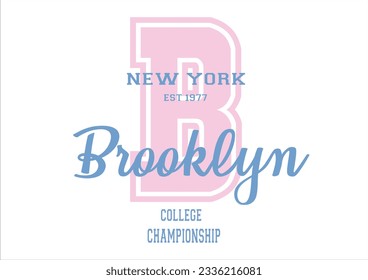 brooklyn varsity new york vector design