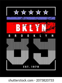 Brooklyn vector illustration typography design