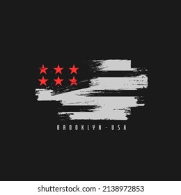 brooklyn vector illustration and typography, perfect for t-shirts, hoodies, prints etc.
