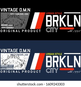 Brooklyn vector typography for print t shirt