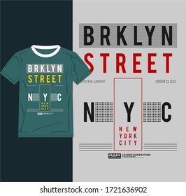 brooklyn VECTOR TYPOGRAPHY FOR PRINT T SHIRT