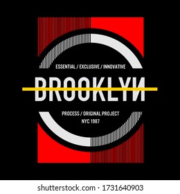 BROOKLYN VECTOR TYPOGRAPHY FOR PRINT T SHIRT