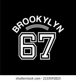 brooklyn vector typography for t-shirt varsity clothing. perfect for simple t-shirt design printed