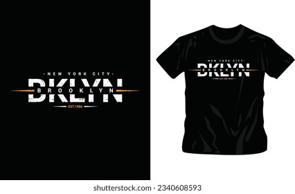 brooklyn vector writing shirt design editable template