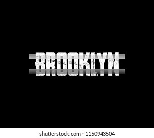 Brooklyn Vintage Brush Stripped Graphic for Tshirt