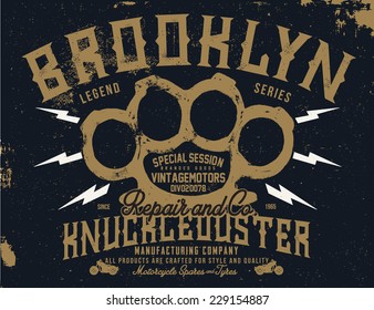 brooklyn vintage graphic for t-shirt