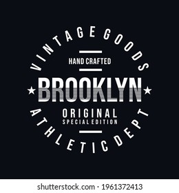 brooklyn vintage lettering t shirt print vectors