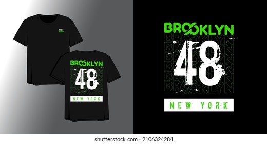 Brooklyn Vintage Streetwear T-Shirt Design Vektorgrafik