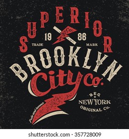 brooklyn vintage tee graphic design