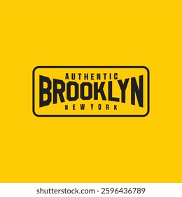 brooklyn Vintage varsity college typography  text print  for graphic tee t shirt or sweatshirt hoodie or sticker poster - Vector