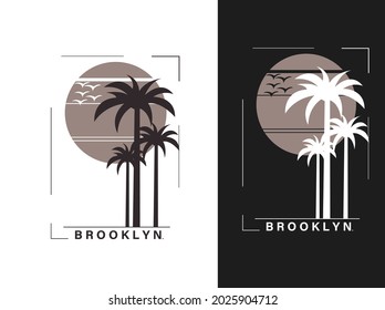 Brooklyn withe nature t shart design
