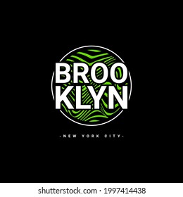 Brooklyn writing design, suitable for screen printing t-shirts, clothes, jackets and others