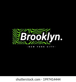 Brooklyn writing design, suitable for screen printing t-shirts, clothes, jackets and others