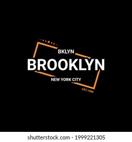 Brooklyn writing design, suitable for screen printing t-shirts, clothes, jackets and others