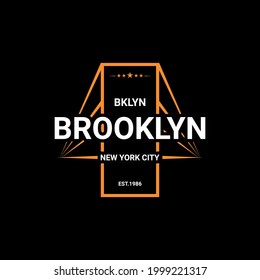Brooklyn writing design, suitable for screen printing t-shirts, clothes, jackets and others