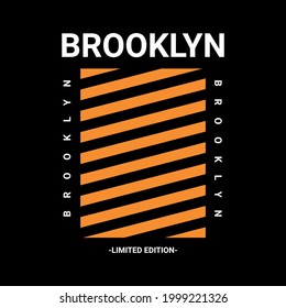 Brooklyn writing design, suitable for screen printing t-shirts, clothes, jackets and others