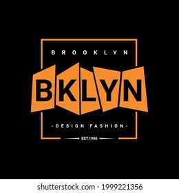 Brooklyn writing design, suitable for screen printing t-shirts, clothes, jackets and others