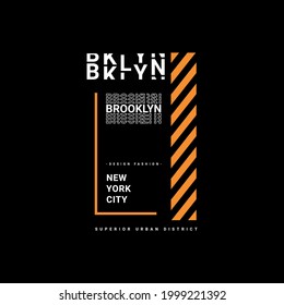 Brooklyn writing design, suitable for screen printing t-shirts, clothes, jackets and others