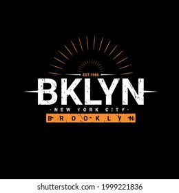 Diseño de escritura de Brooklyn, adecuado para la impresión de pantallas de camisetas, ropa, chaquetas y otros