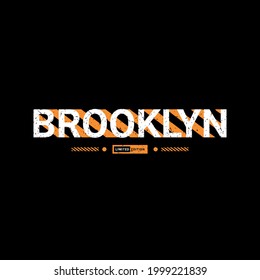 Brooklyn writing design, suitable for screen printing t-shirts, clothes, jackets and others