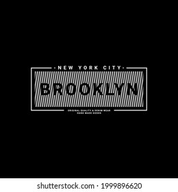 Diseño de escritura de Brooklyn, adecuado para la impresión de pantallas de camisetas, ropa, chaquetas y otros