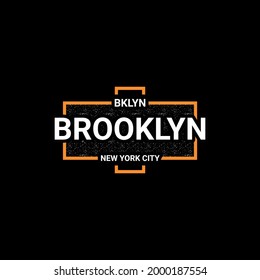 Brooklyn writing design, suitable for screen printing t-shirts, clothes, jackets and others