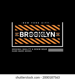 Brooklyn writing design, suitable for screen printing t-shirts, clothes, jackets and others
