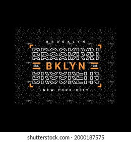 Brooklyn writing design, suitable for screen printing t-shirts, clothes, jackets and others